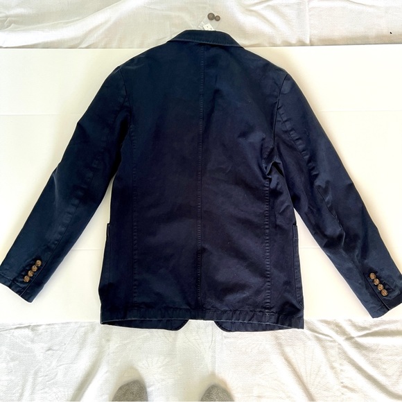 Garment-dyed Navy cotton-linen blend chino suit jacket size 38R with tags - Picture 3 of 8